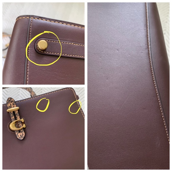 COACH 1941 Serra Colorblock Satchel Oxblood Multi - Picture 15 of 16